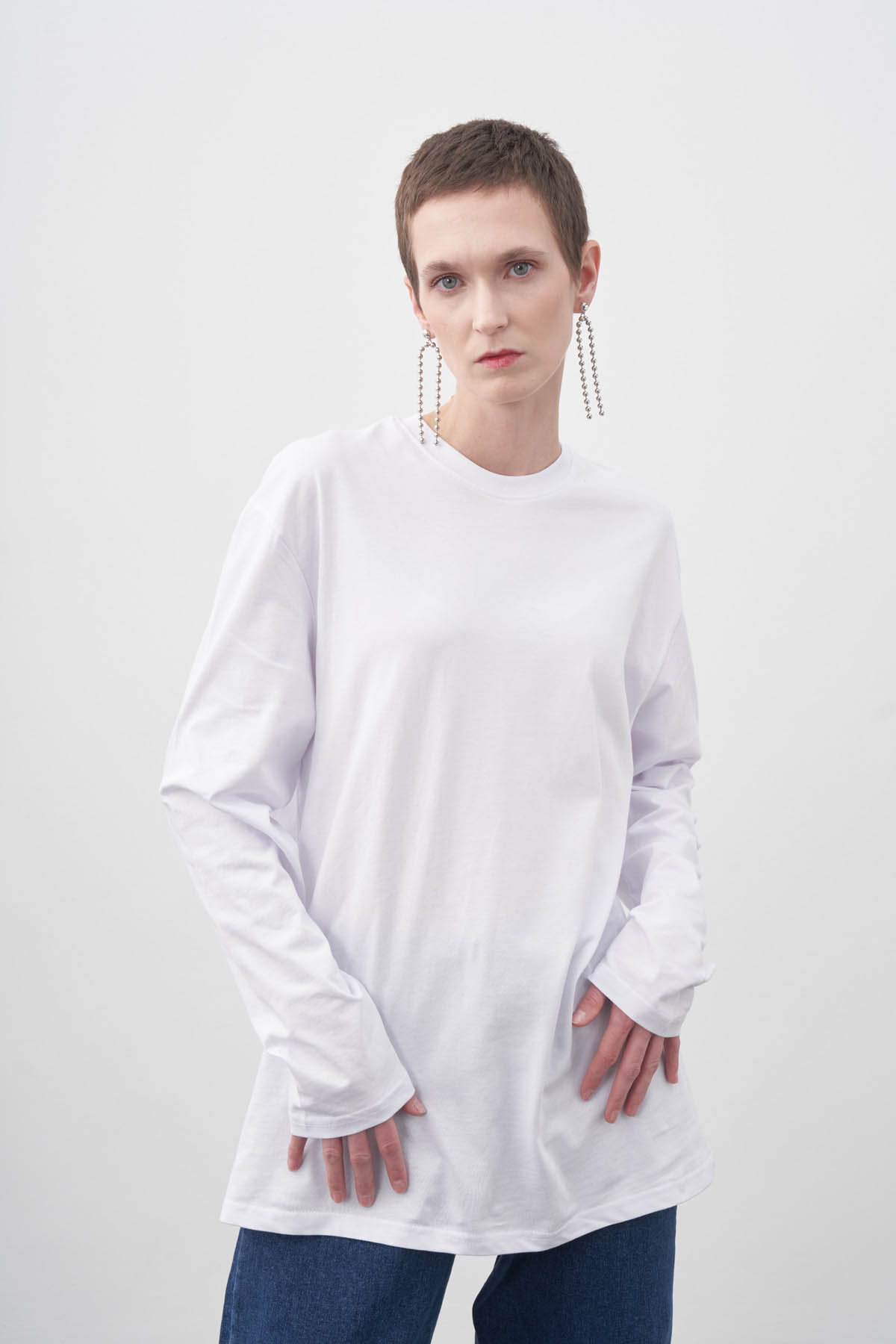 Basic Sweatshirt - Beyaz